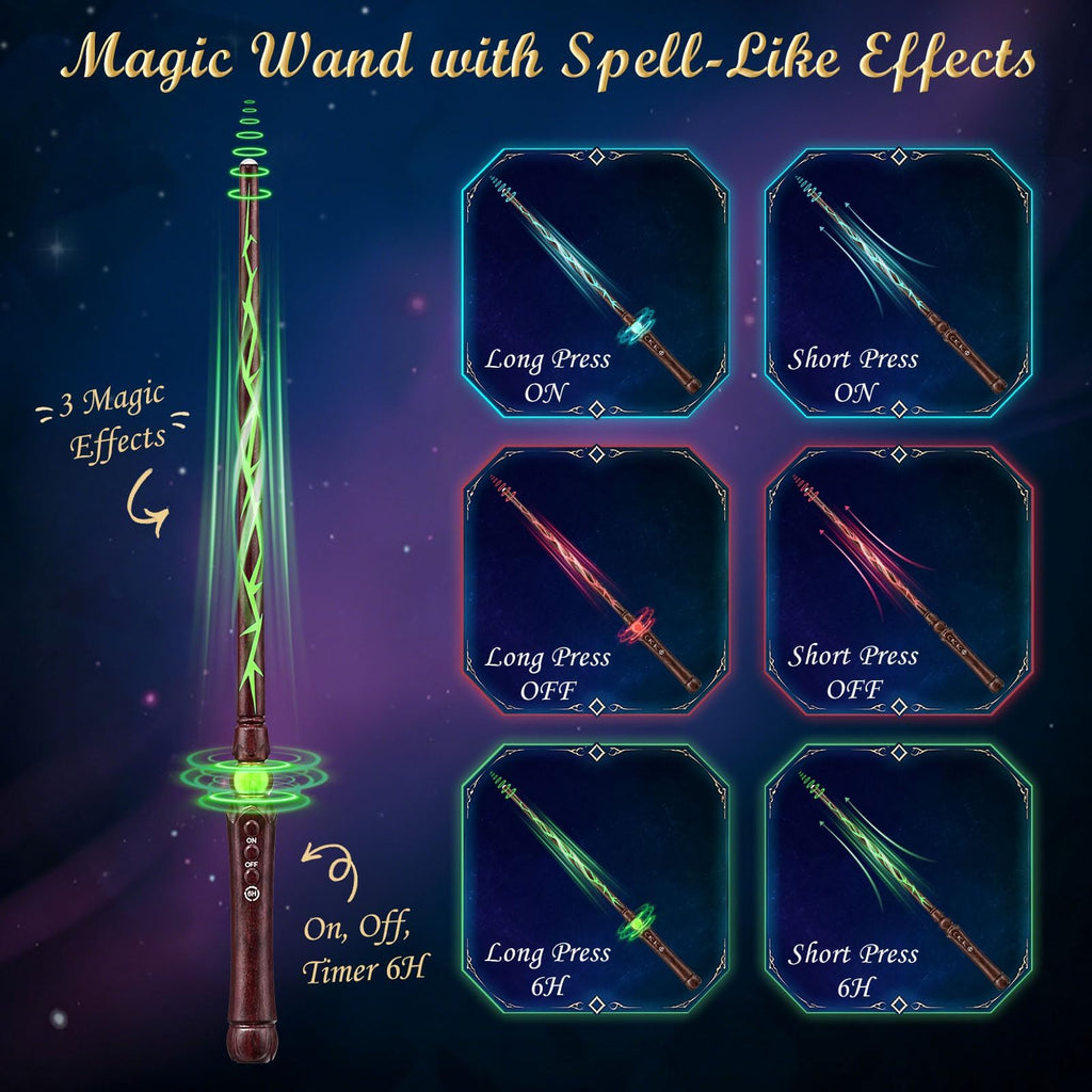 Palmatte 20P Floating Candles with Wand Timer Halloween Decorations Indoor