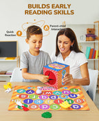 JoyCat Mystery Alphabet Box for Kids 26 PCS Letters Sorting Matching Game Activities Letter Sounds Fine Motor Learning Toys for Preschool Kindergarten Classroom - Easter Basket Stuffers Gifts