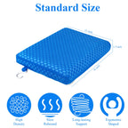 Anycosy Shower Seat Cushion Waterproof Sauna Seat Cushion Bathtub Cushion for Sauna,Slip-Resistant 3D Foam Mesh Bathtub Chair Pad with Hook,Quick Drying Shower Seat Mat for Elderly (Blue, Medium)
