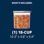 Rubbermaid Brilliance Airtight Cereal Food Storage Container, Shatterproof, BPA-Free and Dishwasher-Safe, 32oz Capacity