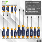 SUNHZMCKP Magnetic Screwdriver Set 66-Piece, S2- Alloy Tool Steel, Includes Slotted/Phillips/Torx Mini Precision Screwdrivers, Replaceable Screwdriver Bits With Sturdy tool box