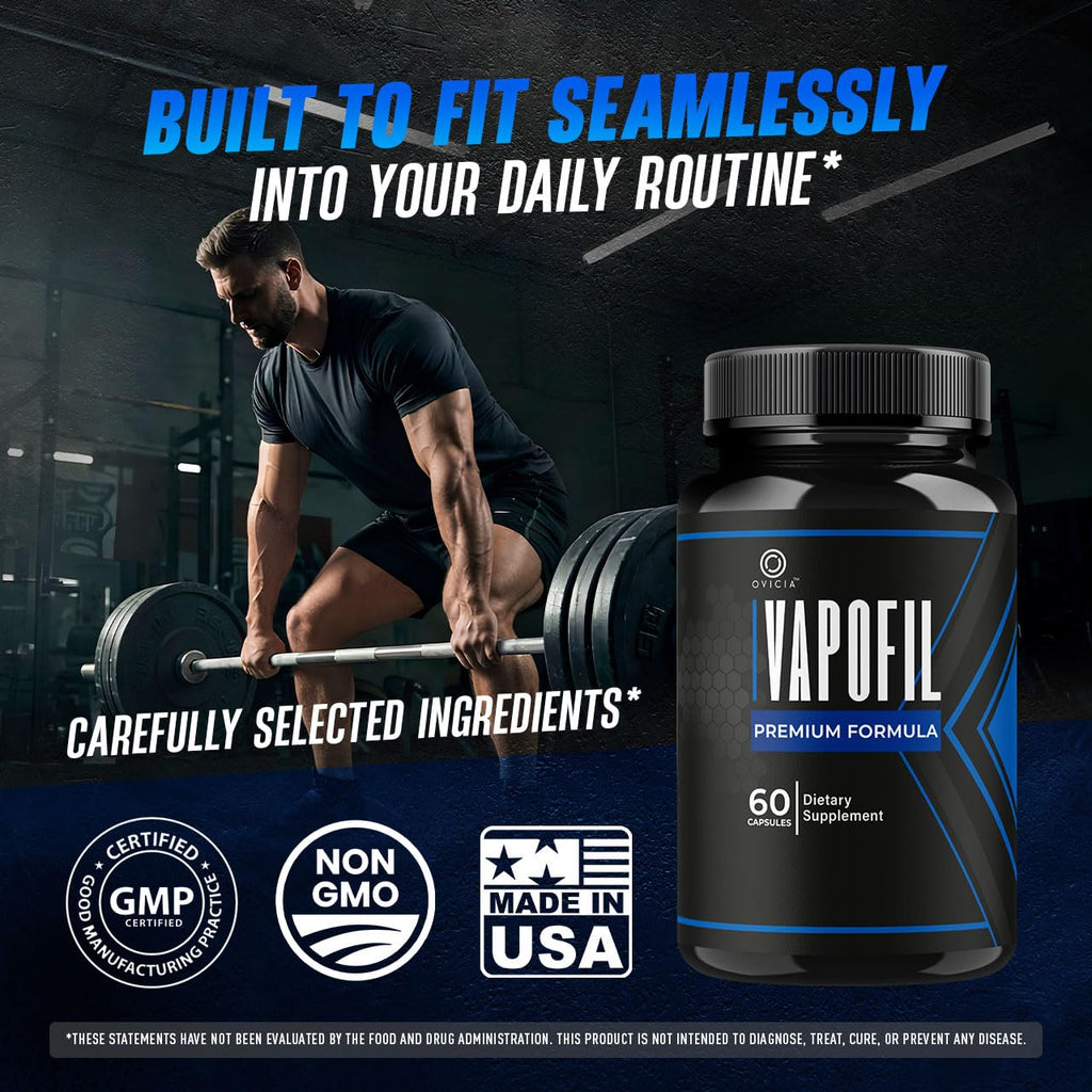 Vapofil Capsules - Official Vapofill Pills Advanced Premium Formula Support Maximum Strength, All Natural Ingredients Vitamins for Overall Health & Wellness Reviews, 60 Capsules for 1 Month