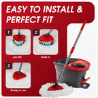 10 Pack Spin Mop Refills Head, Mop Heads Replacement for Spin Mop, Washable Microfiber Mop Replace Head Spin Mop, 360°Spinning Micro Replacement Mop Head for Easy House Cleaning Floor Mopping