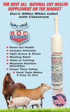 DOC PROBIOTIC Colostrum Paste 300 CC Tube w/Prebiotics and Live Micro Encapsulated Probiotics Goats, Cows, Horses Sheep, Pigs, Deer
