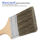 Double Thick Chip Paint Brush, 6 Pack, 3 inch / 75mm Stain Brushes for Painting Walls and Fence Staining, Wooden Handle Masonry Paintbrush for Varnish, Paste, Gesso and Limewash