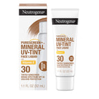 Neutrogena Purescreen+ Tinted Sunscreen for Face with SPF 30, Broad Spectrum Mineral Sunscreen with Zinc Oxide and Vitamin E, Water Resistant, Fragrance Free, Medium Deep, 1.1 fl oz