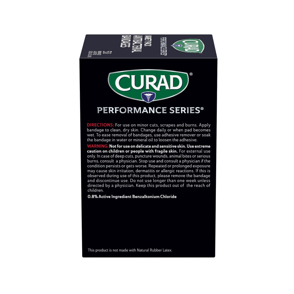CURAD Performance Series IRONMAN Antibacterial Bandages, Extreme Hold ...