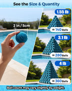 Zeinunk 2026 Upgraded Pool Filter Balls 1.55lbs with Mesh Bag, Reusable Pool Balls for Swimming Pool Pump Sand Filter Balls Media, Replace 60lbs Filter Sand for Above & In Ground Pool