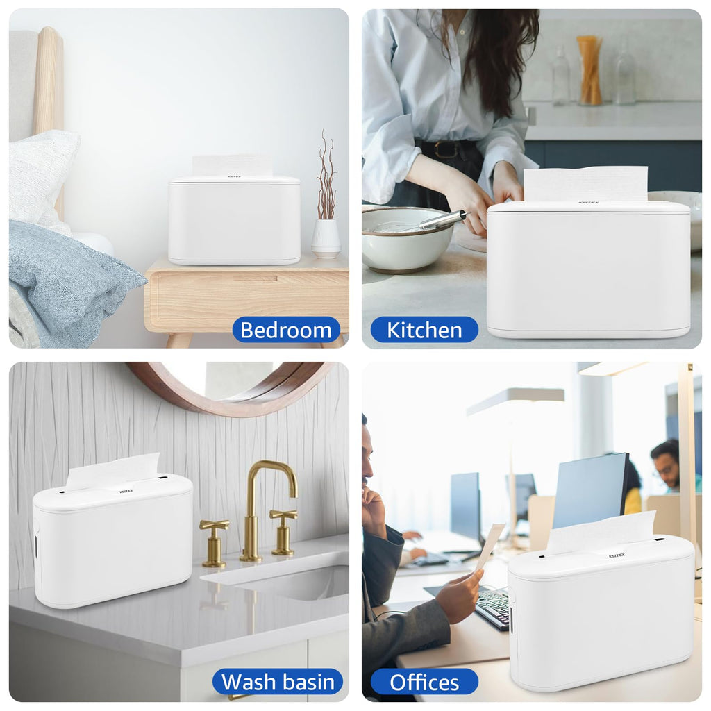 KSITEX Countertop Paper Towel Holder Dispenser,White-M