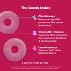 OLLY Period Hero Gummies, PMS Support Supplement,* Chasteberry, Vitamin B6, Calcium, Cran-Raspberry Flavor, 30 Day Supply - 60 Count