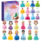 Advent Calendar 2026 for Kids Princess Set for Girls Doll Gifts Present 24 Days Princess Transformable Toys and Clothes Countdown Calendars