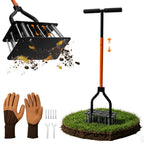 Lawn Aerator Tool 15 Spikes Manual Grass Aerator for Yard Heavy Duty Metal