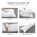 Utopia Bedding Full Body Pillow for Side Sleeper, White Long Pillow for Bed