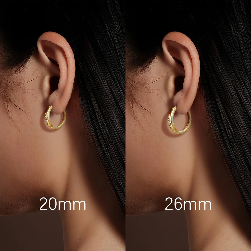 vuiikhir 14K Gold Earrings for Women 14K Gold Hoop Earrings for Women