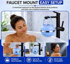 Crystal Quest Bath Ball Filter for Tub Faucet, Bathtub Water Filter, BPA-Free Bathtub Filter, Removes Chlorine, Lead & Impurities, Improves Skin, Hair & Nails, Long Lasting, Fits Most Tubs - Blue