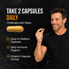 Nutesta Men's Support Supplement - Ashwagandha, Zinc, Boron, Tongkat Ali Root, Stinging Nettle, Black Pepper & Shilajit Gum - 60 Capsules