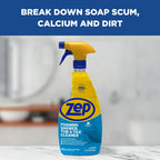 Zep Foaming Shower Tub and Tile Cleaner - 32 oz (Case of 4) ZUPFTT324 - No Scrub Formula, Breaks up Tough Buildup on Contact