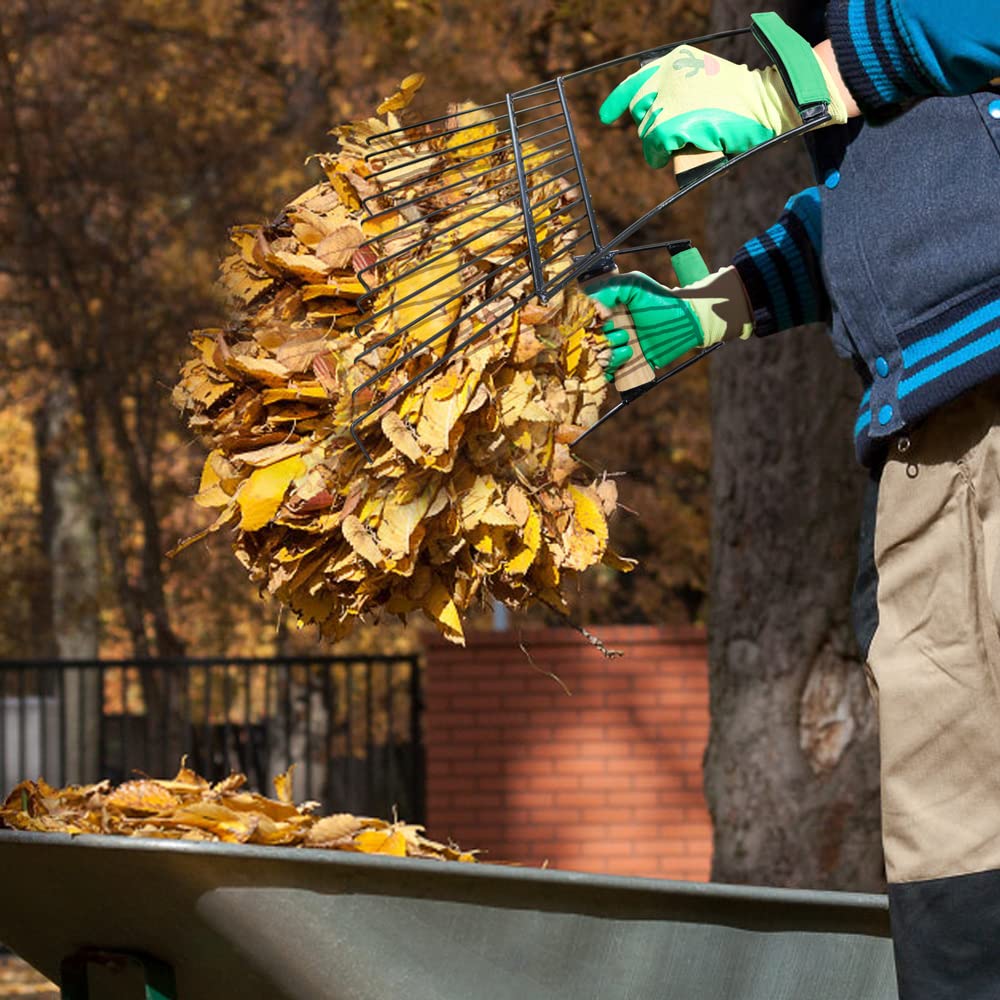 Altdorff Steel Leaf Scoops, Hand Rakes for Picking Up Leaves, Sturdy Garden Large Leaf Grabber Leaf Rake for Picking up Leaves, Collect Garbage and More