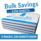 Reli. Toilet Seat Covers (1250 Pcs, 5 Packs of 250) | Disposable Toilet Seat Cover - Flushable - 14x16" (Half-Fold) | Paper Liners for Restroom, Bathroom, Travel, Camping, Kids Potty Training