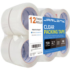 JARLINK 12 Rolls Clear Packing Tape, Heavy Duty Packaging Tape