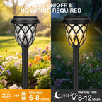 ruhotili Solar Outdoor Lights, Outdoor Waterproof IP65, Bright Powered by Solar Garden Lights for Patio, Yard, Driveway Decoration (12 Pack