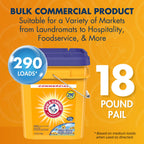 Arm & Hammer, Professional Powder Laundry Detergent, Crisp Clean, 18lb Pail (Pack of 1) 290 Loads