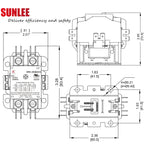 SUNLEE 2 Poles FLA 40 Amp Coil 24 VAC Air Conditioner Condenser Compressor Contactor AC Definite Purpose Contactor Universal Fit UL Recognized A2L Compliant