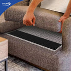 SOURRI 4'' x 20Ft Large Self Adhesive Heavy Duty Hook and Loop Sheet Tape Fastener Strips, Keep Couch Cushions from Sliding, Rug Gripper Tape & Pads