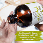 VITAL AFFAIR Pure Organic Castor Oil 946 Ml(32 Oz)- Cold Pressed, Unrefined, USDA Certified Organic - Glass Bottle for Hair Growth, Eyelashes, Eyebrows, Face