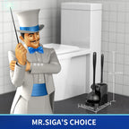 MR.SIGA Toilet Plunger and Bowl Brush Combo for Bathroom Cleaning, Black
