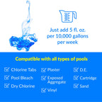 United Chemical No Mor Problems Pool Treatment – Weekly Maintenance Formula for Clean, Clear Water – Algae Preventer & Clarifier for Saltwater, Chlorine, Above & Inground Pools, 1 Gallon
