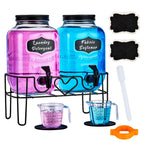 1 Gallon Liquid Laundry Detergent Dispenser with Stand, Glass Laundry Soap Dispenser, Glass Jars for Laundry Room Organization and Storage, Liquid Detergent, Fabric Softener