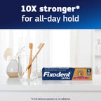 Fixodent Ultra Max Hold Denture Adhesive Cream, 2.2 oz (4-Pack) – Strong False Teeth Glue and Secure Dental Adhesive for Full or Partial Plates, Prevent Food Slipping