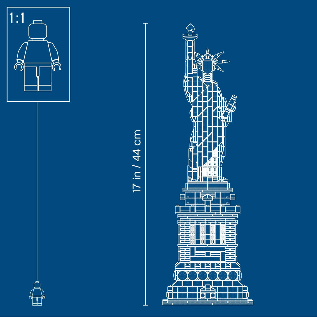 LEGO Architecture Statue of Liberty 21042 Model Building Set - Collectible New York City Souvenir, Creative Home Décor or Office Centerpiece, Great Gift Idea for Adults and Teens