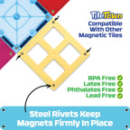 Tile Town Bluey Heeler Family Home 52-Piece Magnetic Tile Playset, Interactive STEM Magnetic Tiles Toys, Includes Bluey & Bingo Figures, Action Tiles