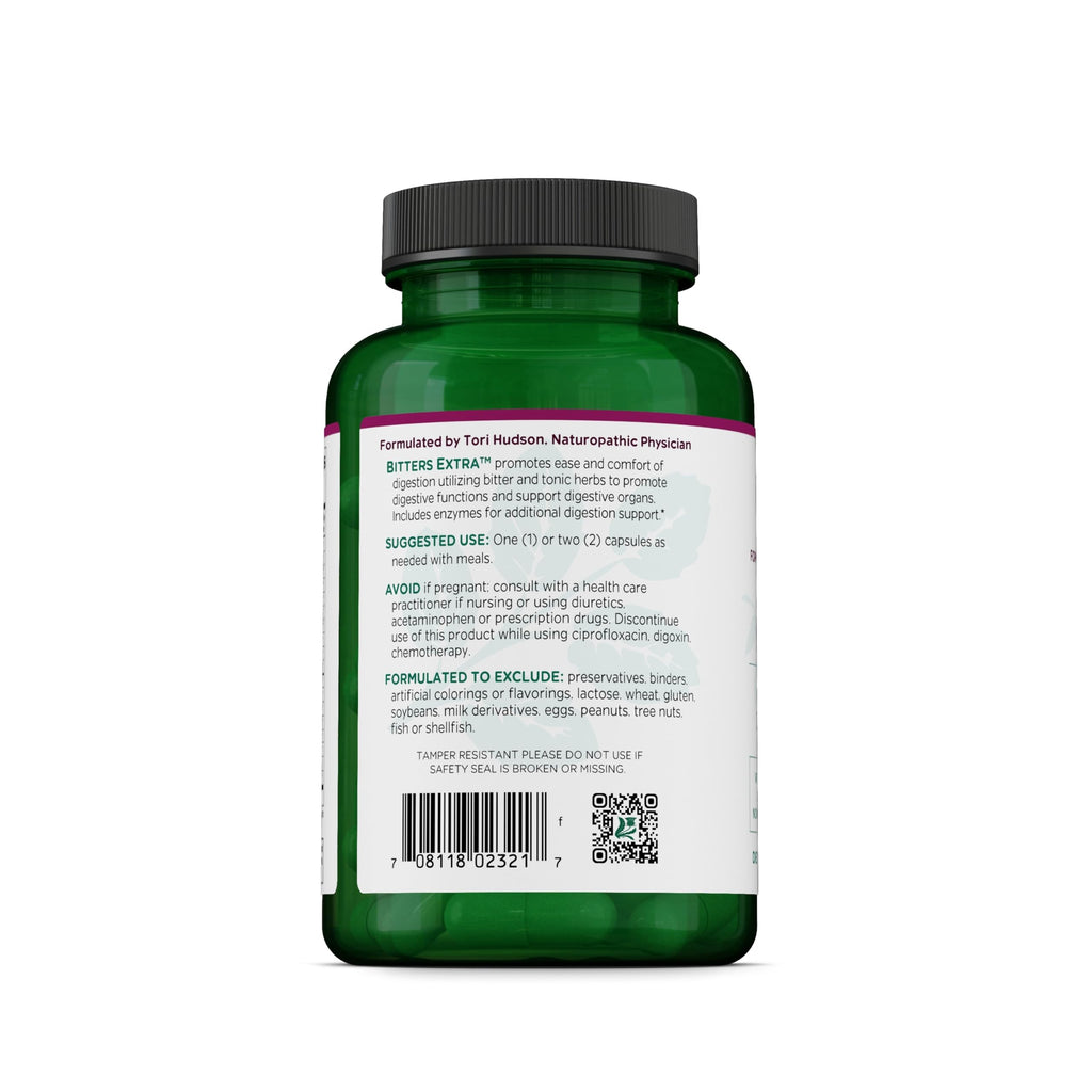 Vitanica Bitters Extra - Digestion Support Supplement with Dandelion Root - Digestive Enzymes & Ginger Root for Digestive Health Support - Herbal Supplement with Plant-Based Enzymes - 90 Capsules