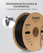 ELEGOO PLA Filament 1.75mm Sparkle Red 1KG, Glitter Twinkling 3D Printer Filament Dimensional Accuracy +/- 0.02mm, 1kg Spool(2.2lbs) Fits for Most FDM 3D Printers