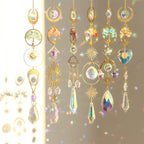 Troyune 50pcs Sun Catcher Crystals, 38mm Icicle Prisms for Chandelier Lamp Candle Holders, Curtain DIY Pendant Drops in AB Colors
