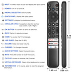 Replacement Only for TCL Google TV Remote Control,RC813 Compatible with TCL QM8/QM7/S5/S4/S3/Q7/Q6/Q5 4K UHD HDR LED QLED QD-Mini LED Full-HD Smart TVs