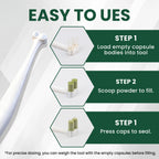 CAPSLogist Capsule Scoops 2 Pack, Tools for Filling Capsules, Empty Pill Capsule Filler for Supplements Powdered, Suitable for Size 000