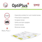 OptiPlus Anti Fog Lens Wipes l Pre-Moistened l Cleaning Wipes for Glasses, Laptops Screens, Smart Phones, Optical Lens, Goggles, and Watch Screen l Quick-Dry & Scratch-Free l Two Pack of 100 Pack