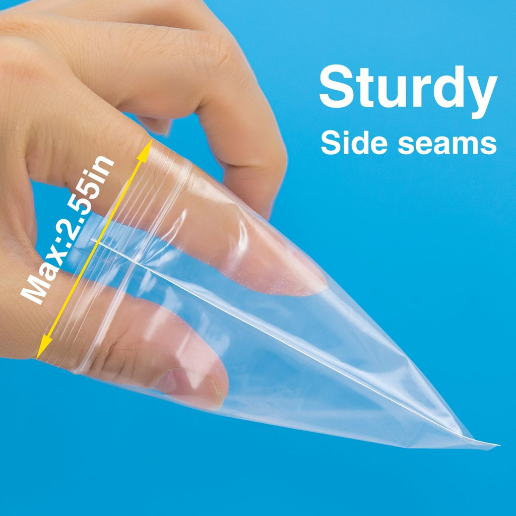 Aubeco 400Pcs 3x4 Inch Clear Plastic Zip Bags, 2Mil Thick