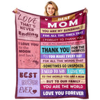 Birthday Gifts for Mom from Daughter or Son, To My Mom Blanket, 50" x 60"