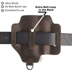 Topstache Leather Multitool Sheath,EDC Belt Organizer for Work and Daily Use,Leatherman Sheath,EDC Pocket Organizer for Flashlight and Multitool,Gifts for Men for Multitool,Darkbrown