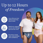 NorthShore MegaMax Adult Overnight Diapers, 12-Hour Tab-Style, Large, 10 Count Bag, White, 42-54 inches, Unisex Incontinence Underwear