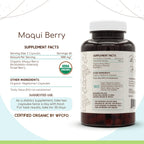 HerbEra Maqui Berry USDA Organic 120 Capsules | Natural Herbal Supplement | Certified Organic Vegetarian Capsules and Organic Aristotelia chilensis Dried Berry (120 Capsules)