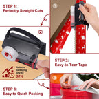 2-in-1 Wrapping Paper Cutter & Tape Dispenser, with 4 Tapes & 2 Blades ﻿ ﻿