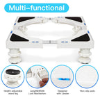 Nefish Mini Fridge Stand Adjustable Refrigerator Stand with 4 Strong Feet Universal Appliance Stand Base Heavy Duty Washer and Dryer Stand Laundry Pedestal Multi-Functional Base (White)