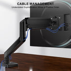 WALI Adjustable Single Monitor Arm for 13-34 inch Screens, up to 26.4 lbs