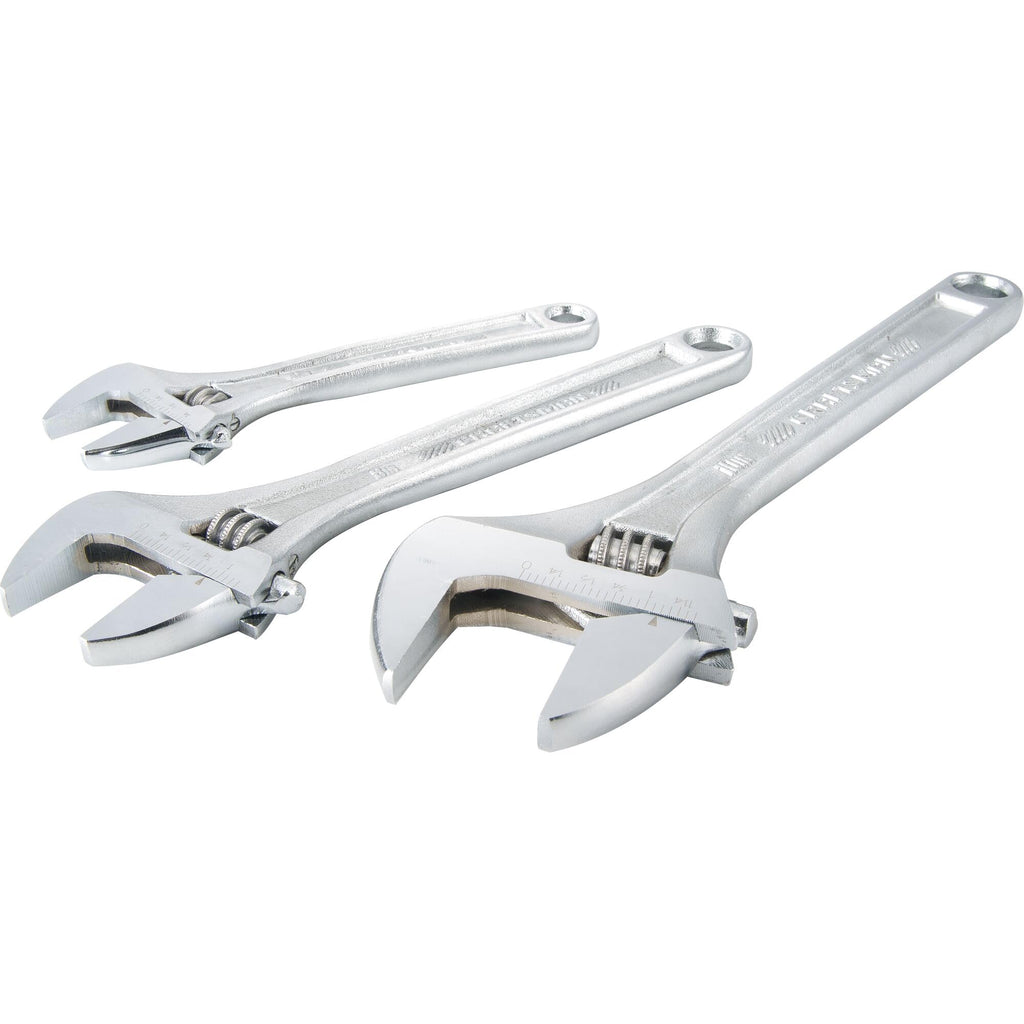 CRAFTSMAN Adjustable Wrench Set, 3-Piece All Steel, Metirc and SAE Scale (CMMT12001)